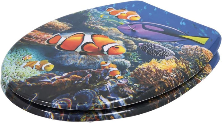 VEROSAN Duroplast WC-Sitz Aquarium, mit Absenkautomatik für geräuschloses Schliessen, angenehmer Sit
