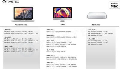 Timetec 8 GB kompatibel für Apple DDR3L 1600 MHz PC3L-12800 für Mac Book Pro (Anfang/Ende 2011, Mitt