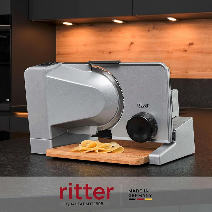 ritter serano 8 Elektrischer Allesschneider &amp; Brotschneidemaschine aus Vollmetall, Made in Germany