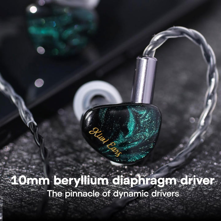 LINSOUL Kiwi Ears Cadenza 10mm Beryllium Dynamic Driver IEM 3D Printed with Detachable Interchangeab