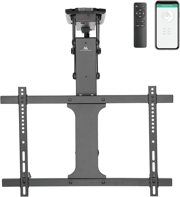 Maclean MC-880T Elektrische Neigbare TV Halterung mit App-Steuerung 32-70" für Decke Dachschräge ink