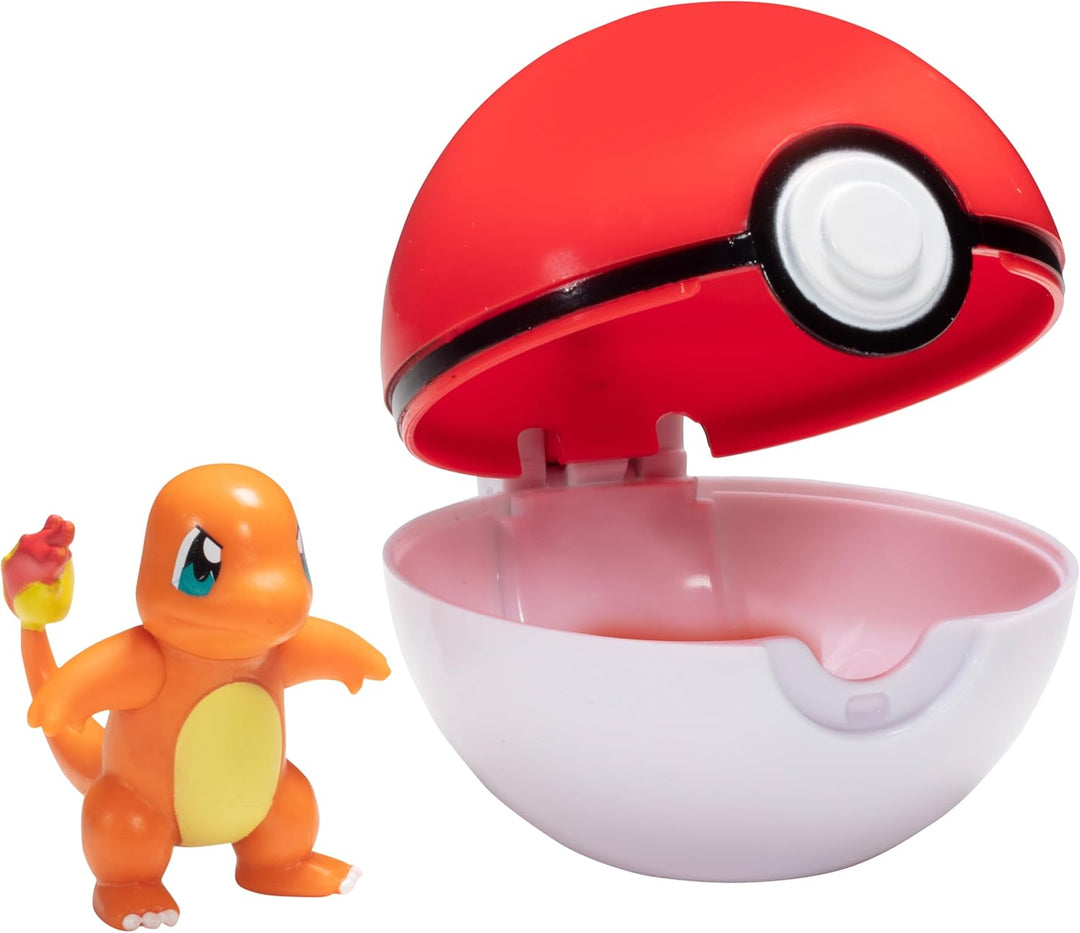 Pokémon Clip 'N' Go Pokeball & Battle Figuren-Set 3er-Pack – Let's Go Starters Charmander, Bubasaur,