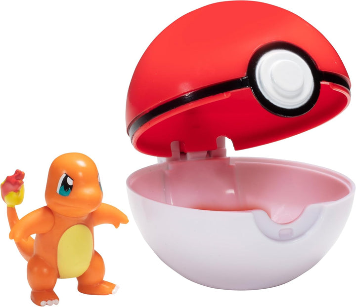Pokémon Clip 'N' Go Pokeball & Battle Figuren-Set 3er-Pack – Let's Go Starters Charmander, Bubasaur,