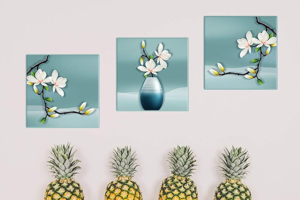 Piy Painting 3 x moderner Druck Orchidee Blumen Malerei in der Vase, Home Deko, wasserdicht, fertig