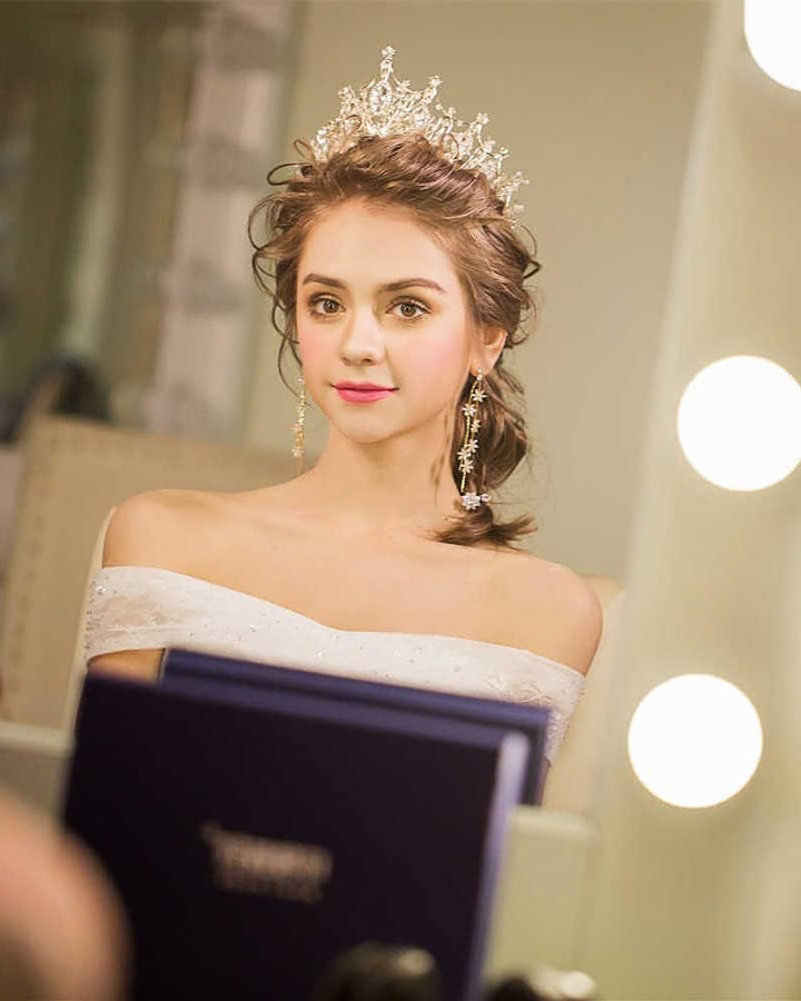 Moonight Wedding Crown for Bride Rhinestone Princess Tiara for Women Prom Queen Crown Pageant-Bridal