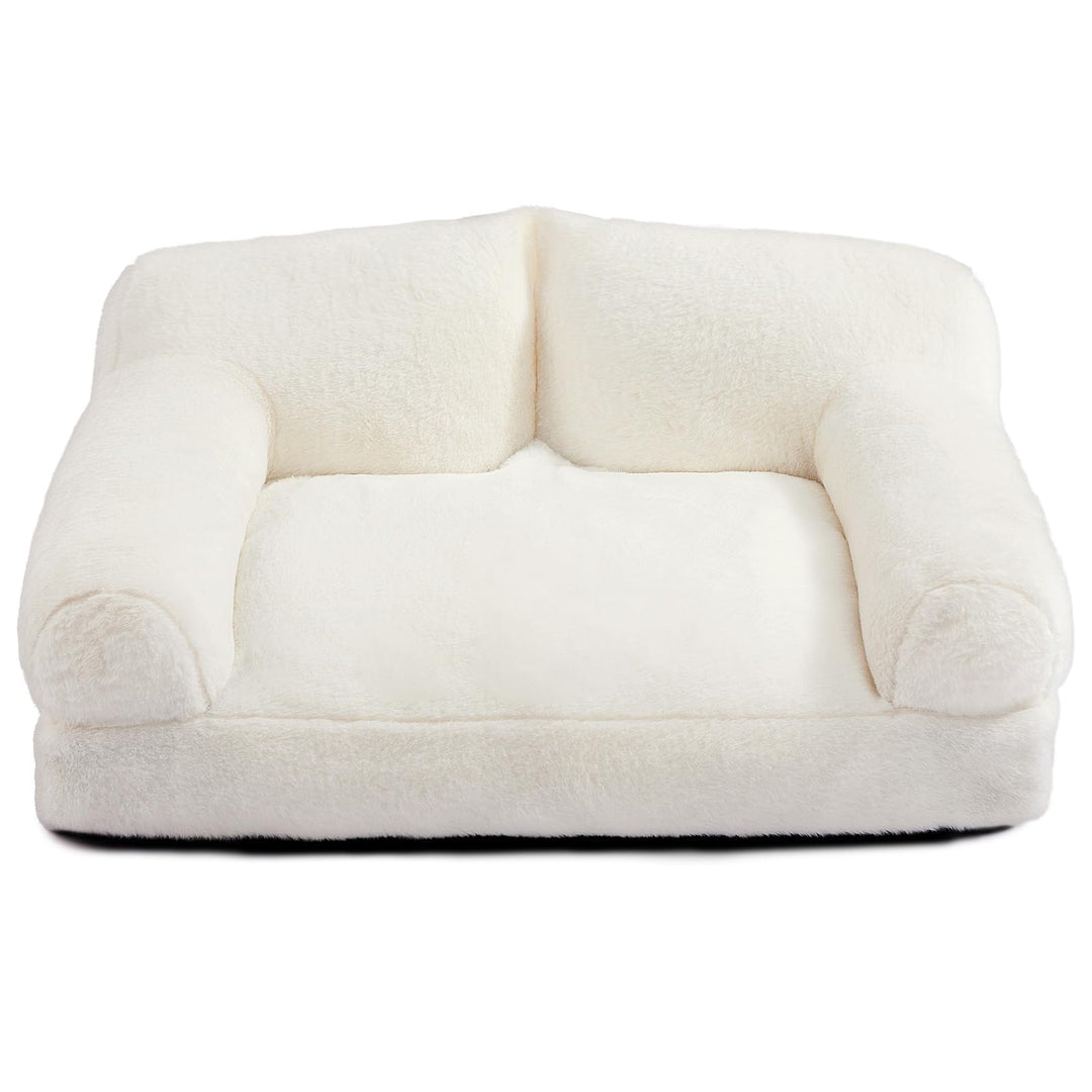 Hollypet Katzenbett Kleines Hundebett, Flauschiges Plüsch Katzensofa für Katzen und Welpen, Weiches