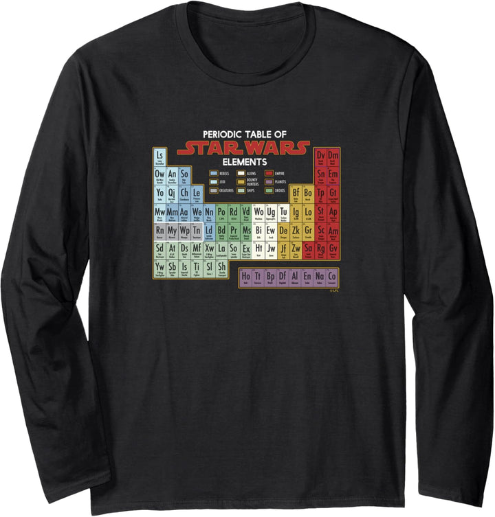 Star Wars Periodic Table of Elements Langarmshirt