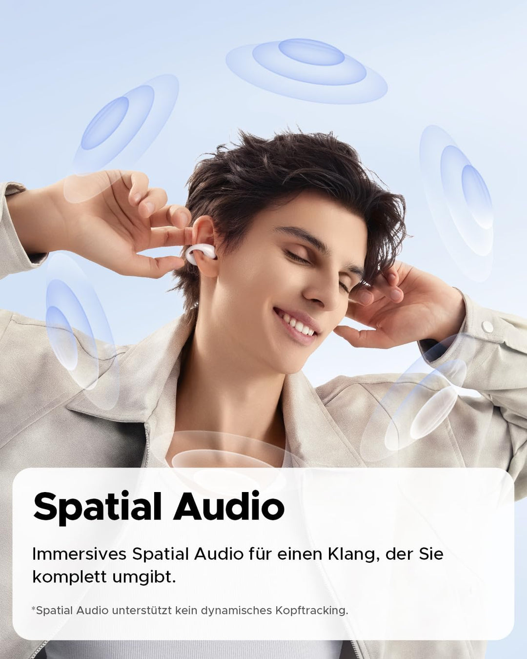 SoundPEATS PearlClip Pro Open Ear Bluetooth Kopfhörer, Clip On Kopfhörer Bluetooth 5.4 Earbuds, ganz