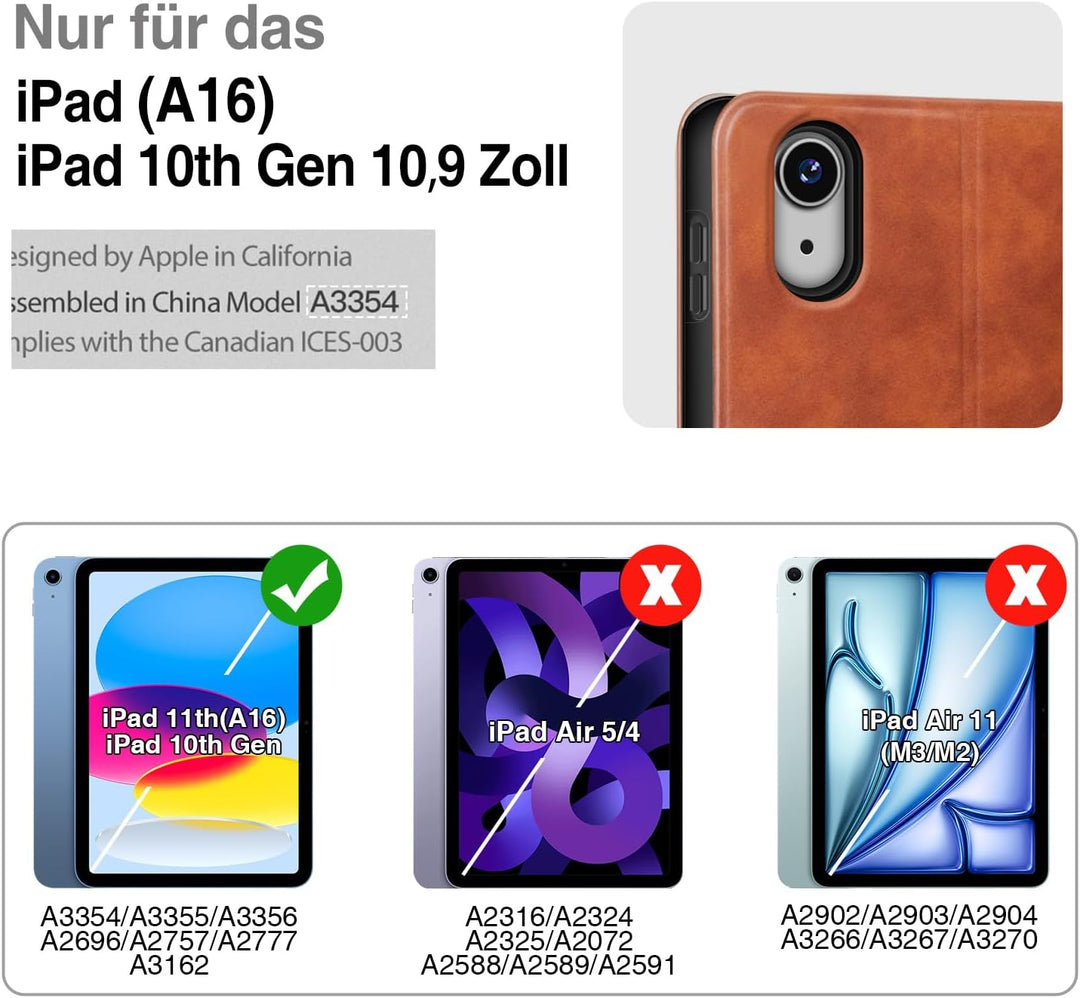 Antbox Hülle für iPad 10 Generation 2022 10,9 Zoll mit stifthalter Apple Pencil Halter Auto Schlaf/W