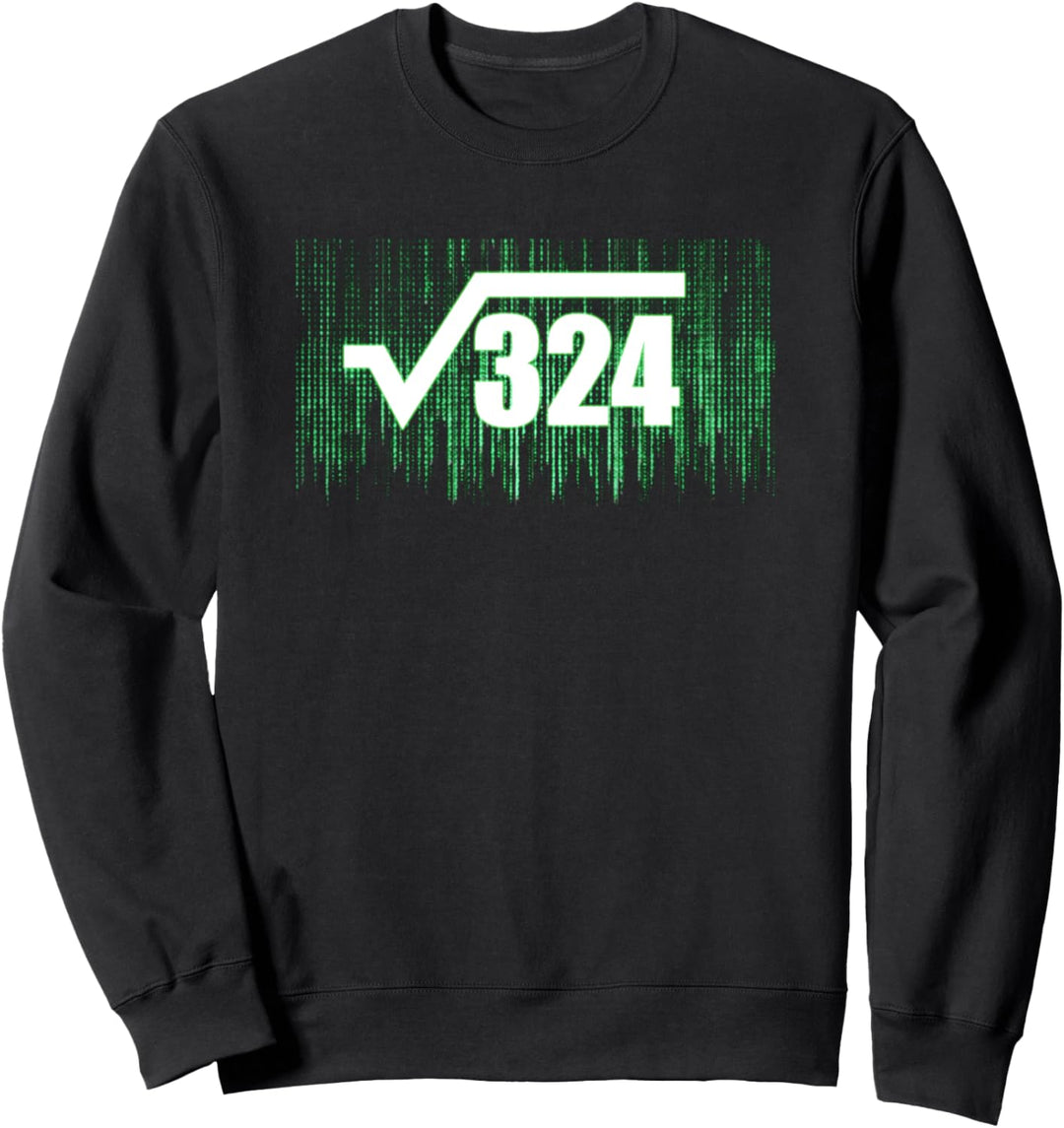 Quadratwurzel 324 = 18 Jahre alt - 18. Geburtstag Mathe Sweatshirt