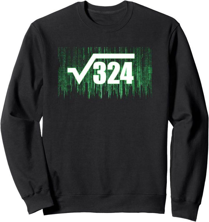 Quadratwurzel 324 = 18 Jahre alt - 18. Geburtstag Mathe Sweatshirt