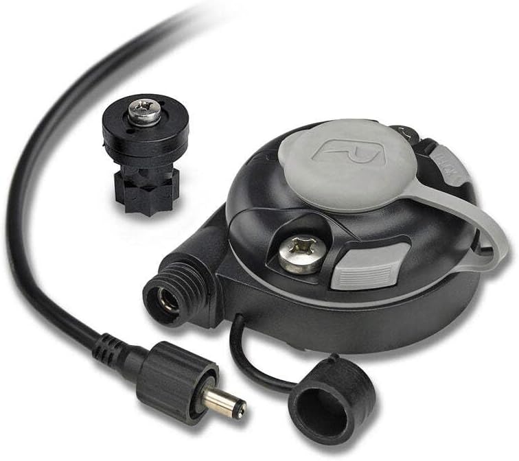 Railblaza E-Serie 12 V 3 Amp DC Einlass Star Port mit Abstandshalter und Adapter – Schwarz