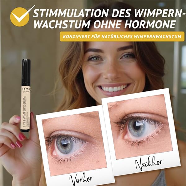 EOXX Wimpernserum & Augenbrauenserum [ 4ml lash serum ] Wimpernbooster für schnell Wachstum von Wimp