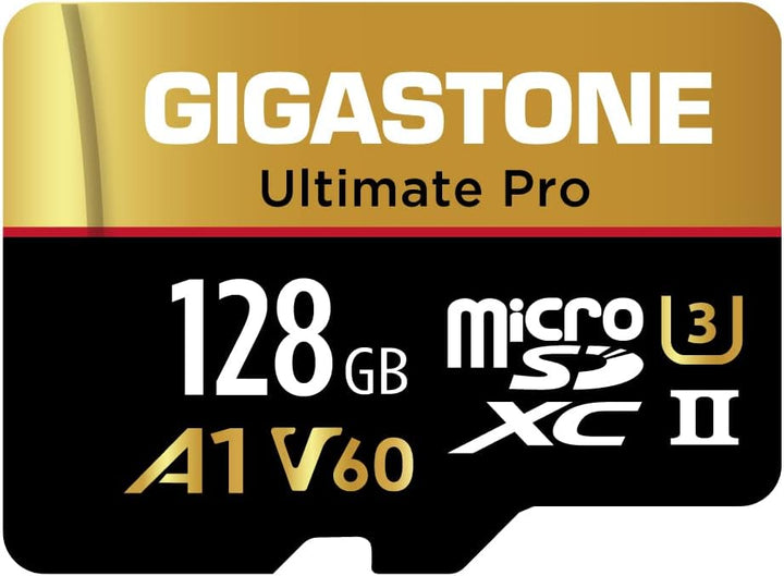 [5 Jahre kostenlose Datenwiederherstellung] GIGASTONE 128GB Micro SD Karte, Ultimate Pro, MicroSDXC