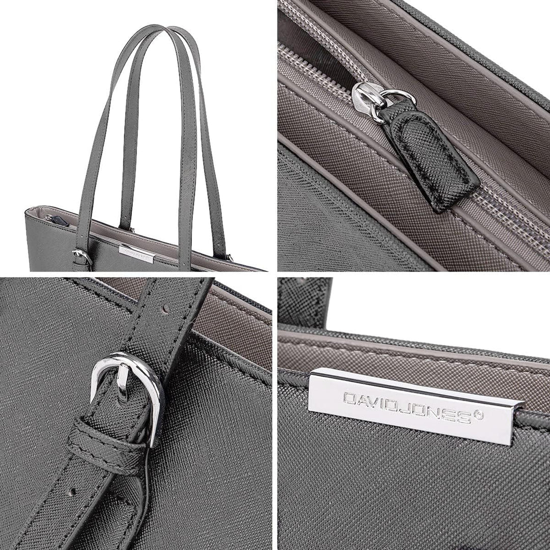 David Jones - Damen Shopper Handtasche - Frau Henkeltasche Grosse Tote PU Leder - Tasche Schultertas
