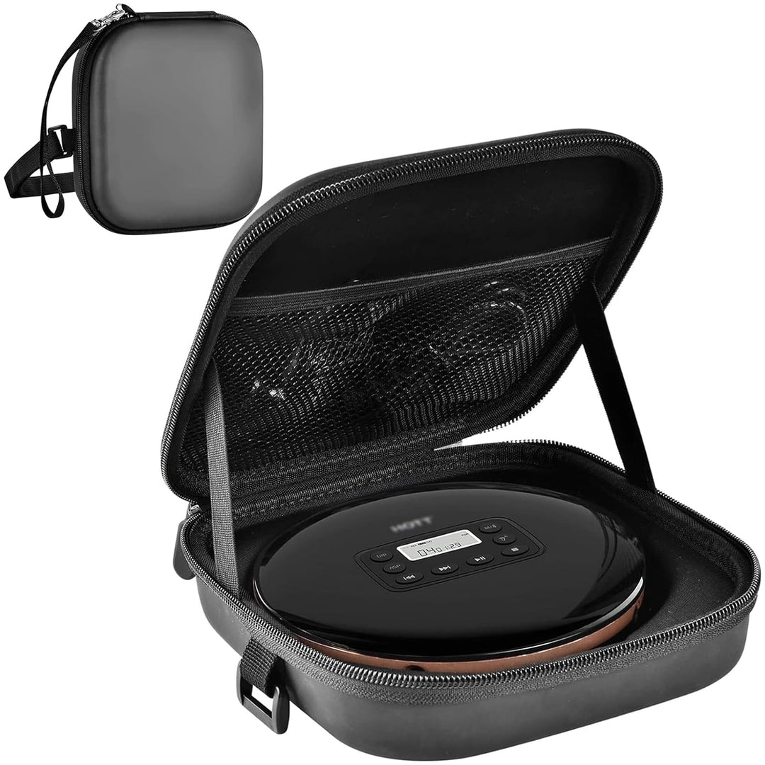 ANKHOH Tragbare CD-Player-Hülle für persönlichen Disc-Player, Reise-Aufbewahrung, Halterung für Kopf