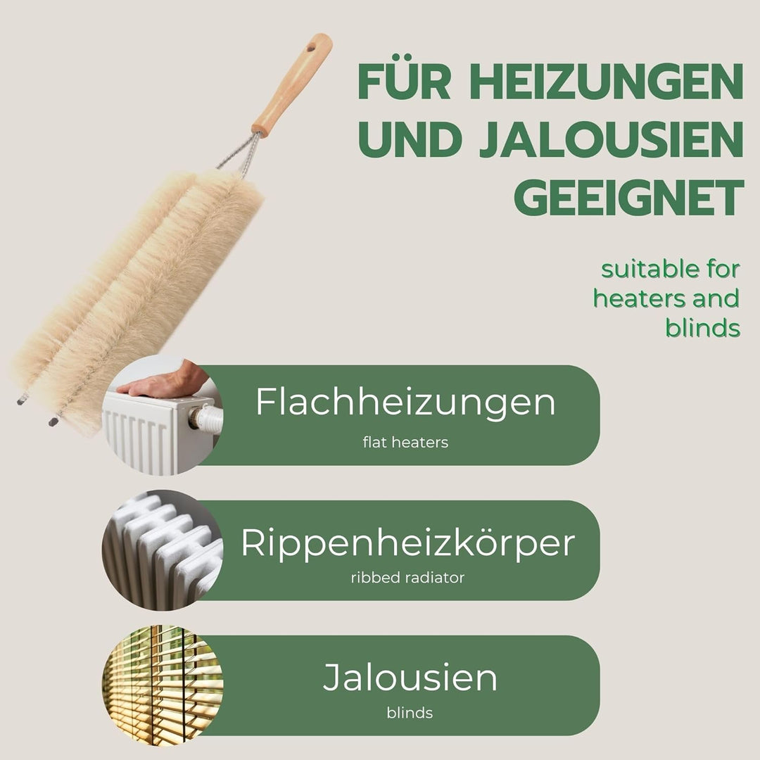 Novaliv 2X Jalousienbürste Jalousien Rolladenbürste Rollo Reinigungsbürste 47x14cm IDEAL auch als He