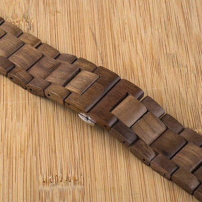 AIYIBEN Umweltfreundlich Natürliche handgemachte Holz Armbanduhr Ersatzband Gurt Armband mit Adapter