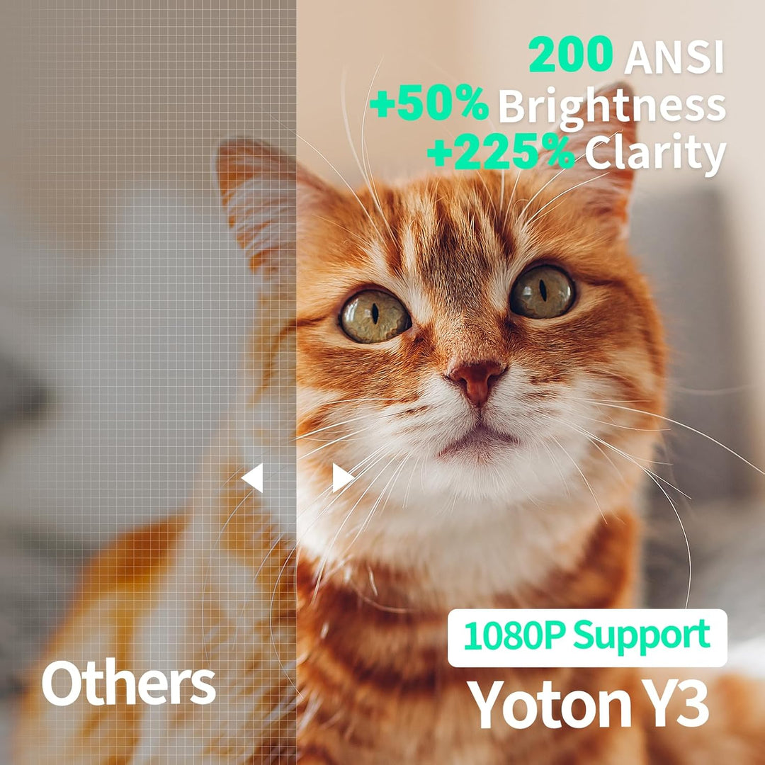 YOTON Mini-Projektor – 1080P Full HD unterstützter tragbarer Projektor Y3, Geschenk für Kinder, Hand