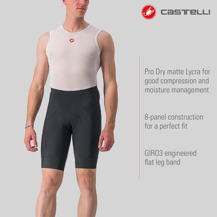 CASTELLI Herren Kurze Hose L Schwarz, L Schwarz