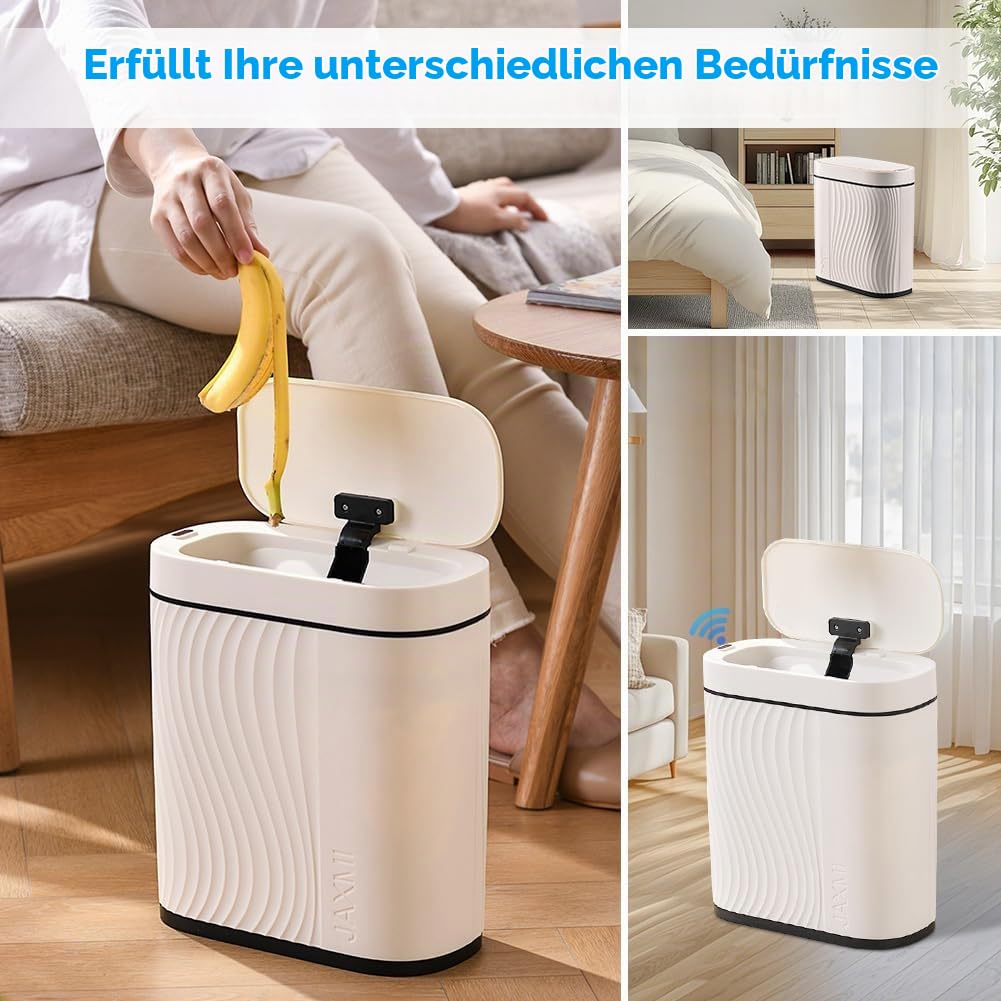 Mülleimer mit Sensor 8L Badezimmer Mülleimer,Automatischer Mülleimer mit Deckel Mülleimer Schmal - G
