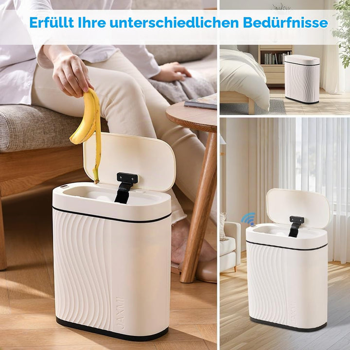 Mülleimer mit Sensor 8L Badezimmer Mülleimer,Automatischer Mülleimer mit Deckel Mülleimer Schmal - G