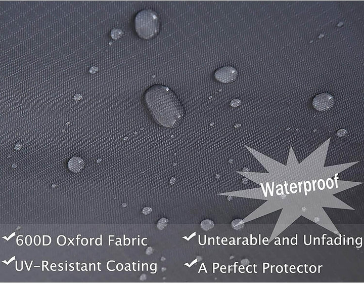 Chutzhülle für Sonnenschirm, Wasserdicht 2 m Durchmesser Abdeckhaube 600D Oxford-Gewebe PVC-Beschich