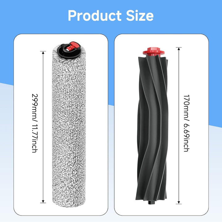1 Rollbürste mit 2 Rollen Wischmopp Kit Ersatzteil für eufy Zubehör Kit für Omni S1 Pro, S1