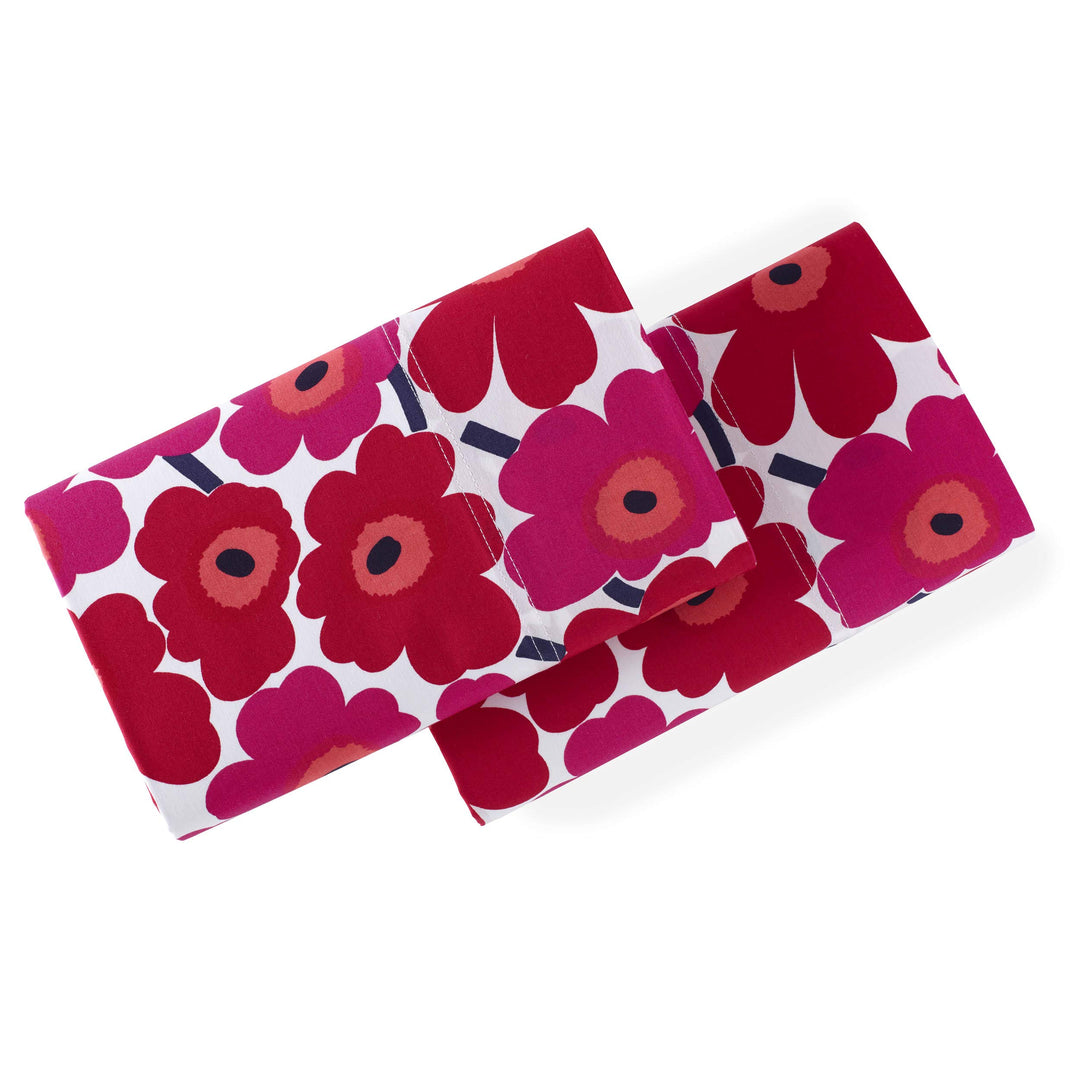 Marimekko - Kissenbezug-Set, Baumwoll-Perkal-Bettwäsche, Glatte und Coole Heimdekoration (Mini Unikk