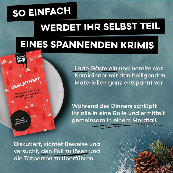 Krimidinner für Zuhause - 6 bis 8 Personen - Mord im Berg-Express - Das spannende Krimispiel ab 16 J