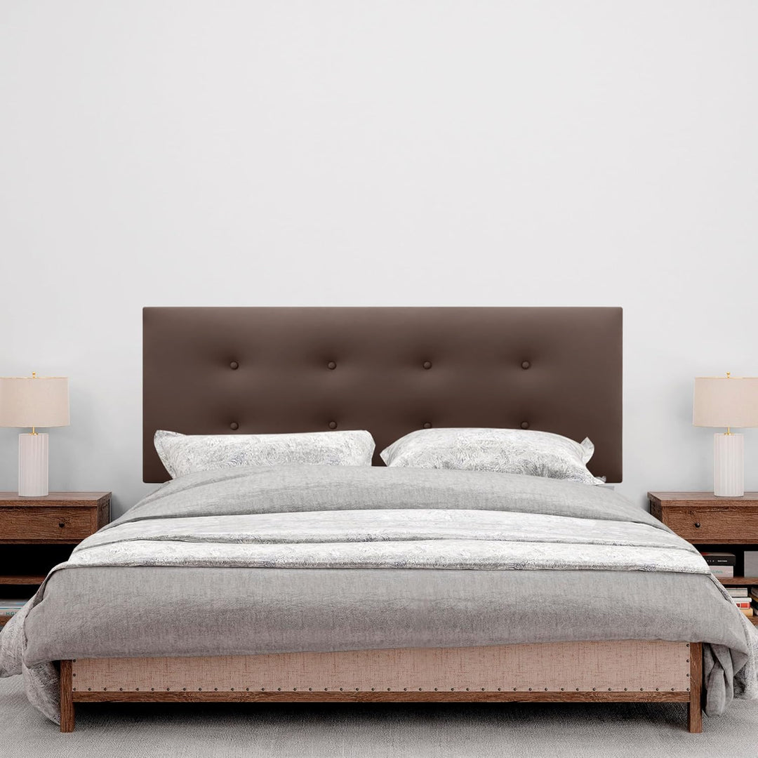 DHOME Kunstleder oder Stoff Kopfteil AQUALINE Pro mit 2 Reihen von Knöpfen gepolstertes Kopfteil Lux