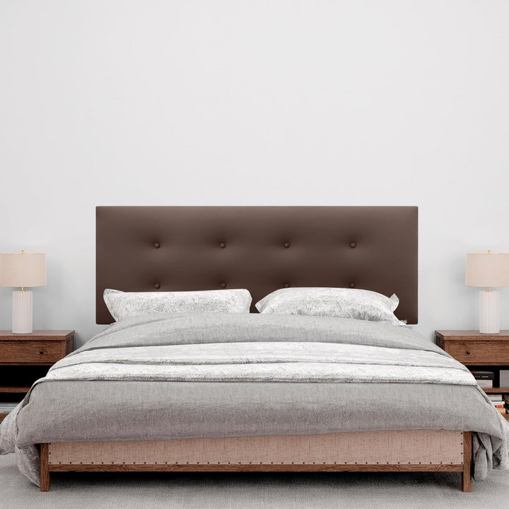 DHOME Kunstleder oder Stoff Kopfteil AQUALINE Pro mit 2 Reihen von Knöpfen gepolstertes Kopfteil Lux