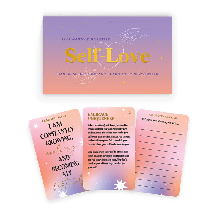 Gift Republic Live Happy & Practice Self Love – 100 Karten-Pack, um Vertrauen und Selbstakzeptanz au