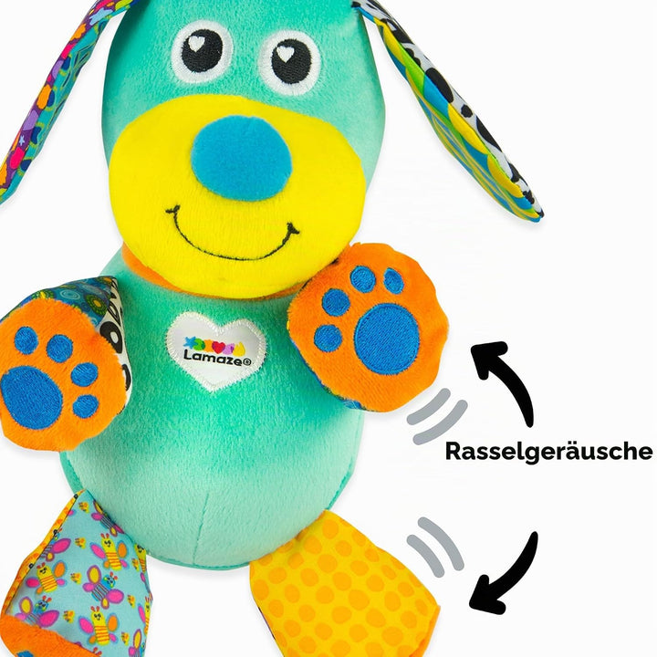 LAMAZE Pupsqueak, Clip on Pram and Pushchair Newborn Baby Toy, Sensory Toy for Babies Boys and Girls