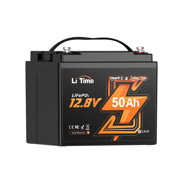 LiTime LiFePO4 12V 50TM Bluetooth Tieftemperaturschutz LiFePO4 Lithium Batterie, 50A BMS, Max. 15000