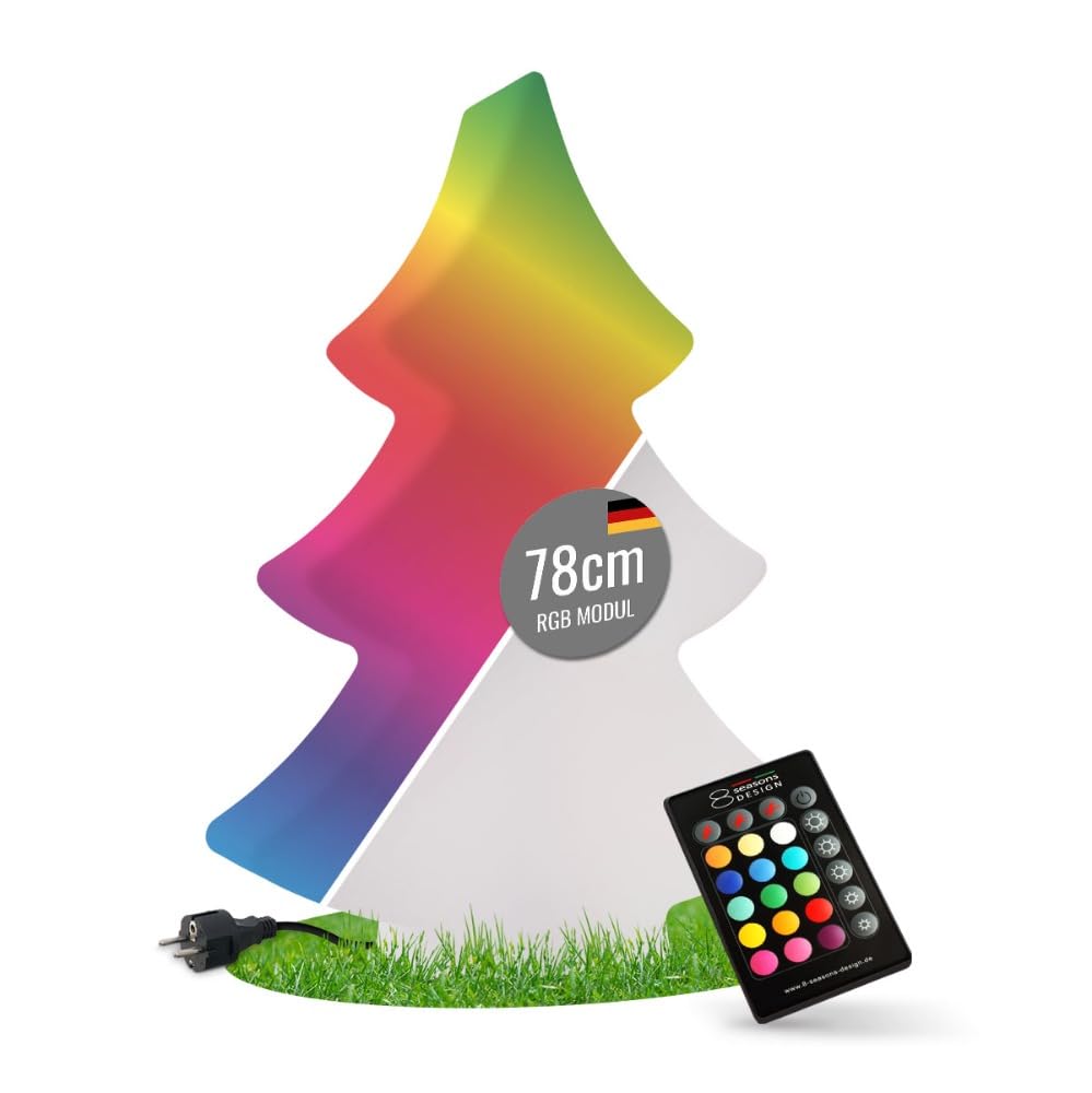 8 seasons design Shining Tree LED Weihnachtsbaum (78 cm, weiss), mit Farbwechsler (15 Farben), inkl.