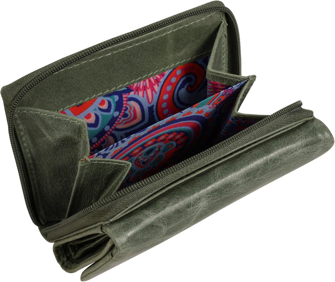 bruno banani Geldbörse Echt Leder Damen | RFID-Schutz, 4 Kartenfächer, kompaktes Portemonnaie, 1 Mün