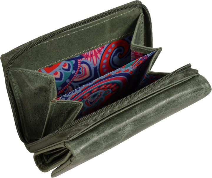bruno banani Geldbörse Echt Leder Damen | RFID-Schutz, 4 Kartenfächer, kompaktes Portemonnaie, 1 Mün