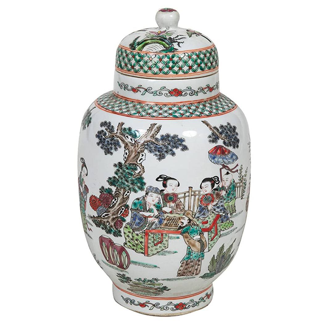 Yajutang Chinesische Porzellan Deckelvase39cm hoch Ø 23cm
