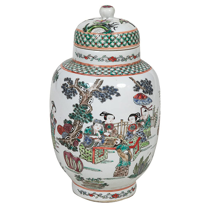 Yajutang Chinesische Porzellan Deckelvase39cm hoch Ø 23cm