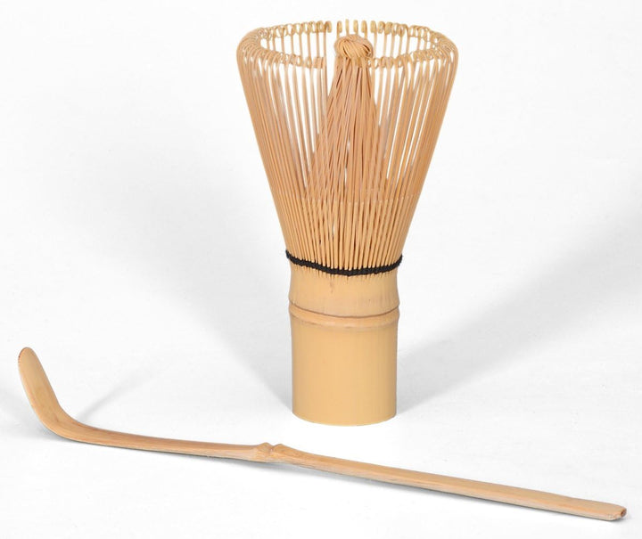 Matcha-Set 4-teilig, bestehend aus 2 Matchaschalen anthrazit/grün mit Craquelé-Muster, Matchalöffel
