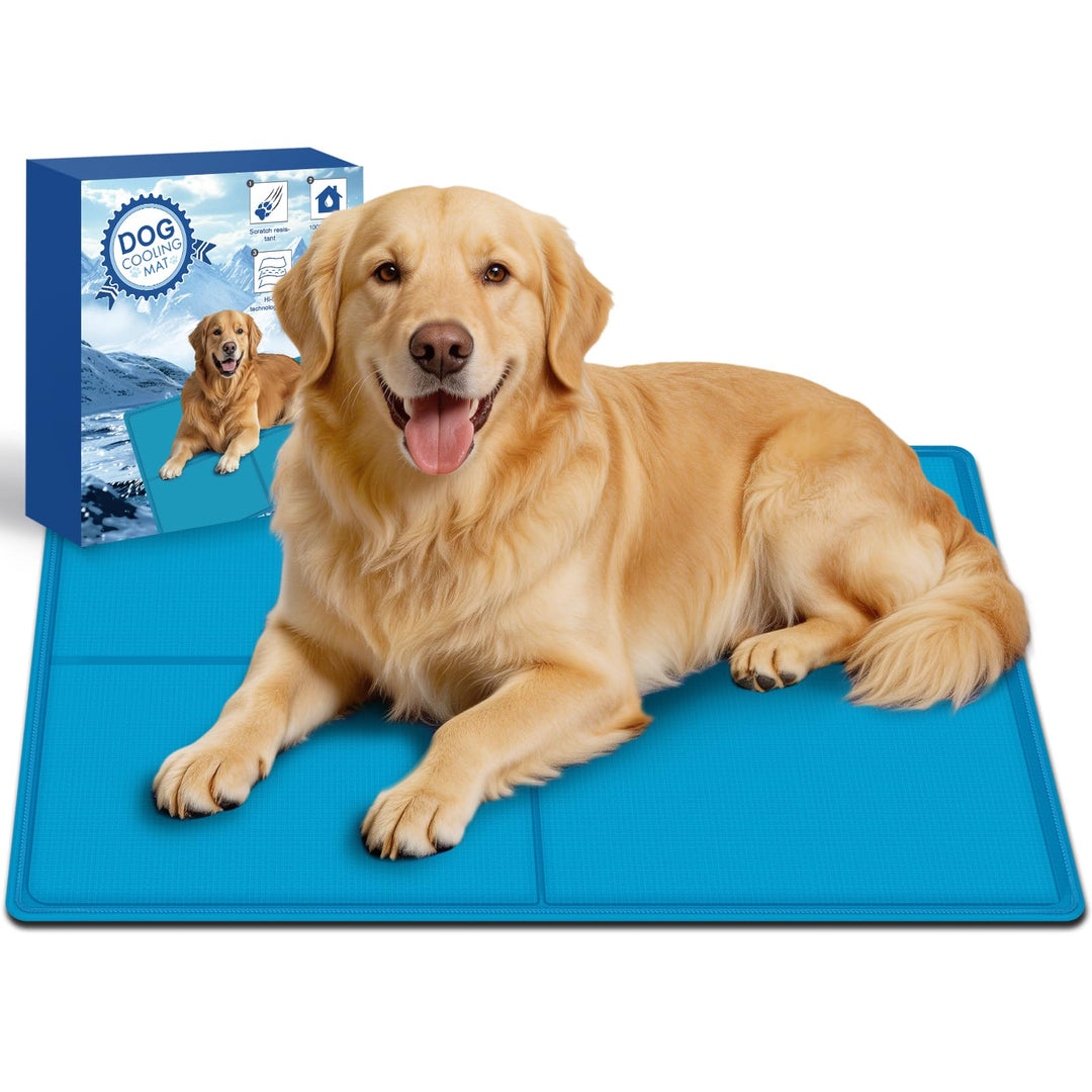 Kühlmatte Hund - 120*75CM Kühlmatte Katze, Langlebige Kratzfeste Oberfläche, Sicher Nicht-Giftiges G