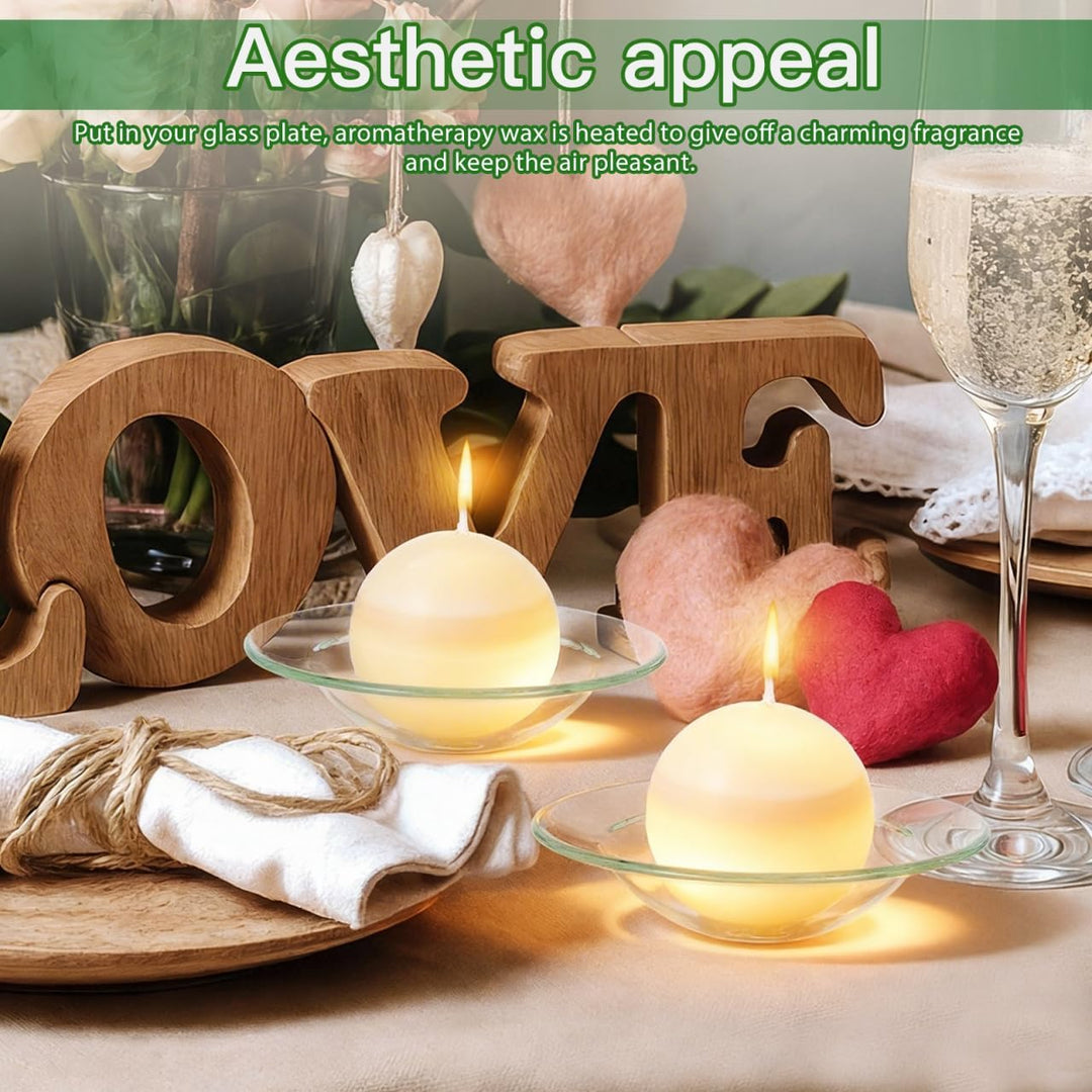 5 Stück Ersatzschale für Ölwärmer Wachsschmelzhalter aus Glas Runde Aromatherapie Kerzenwärmerplatte