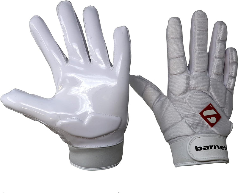 BARNETT FKG-03 Weiss, American Football Handschuhe Linebacker Profi, LB,RB,TE XXL Wess, XXL Wess