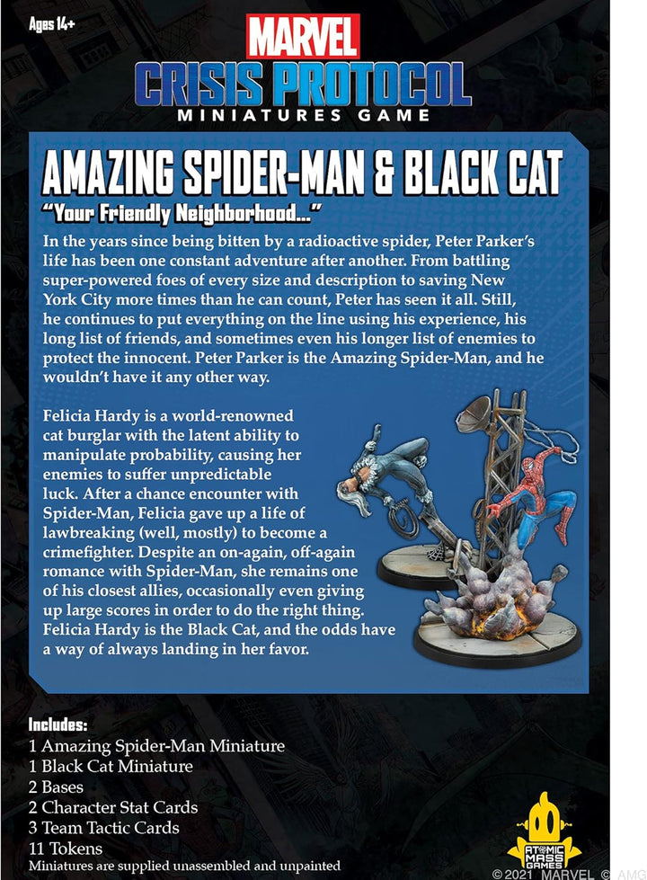 Atomic Mass Games , Marvel Crisis Protocol: Character Pack: Amazing Spider-Man & Black Cat, Miniatur