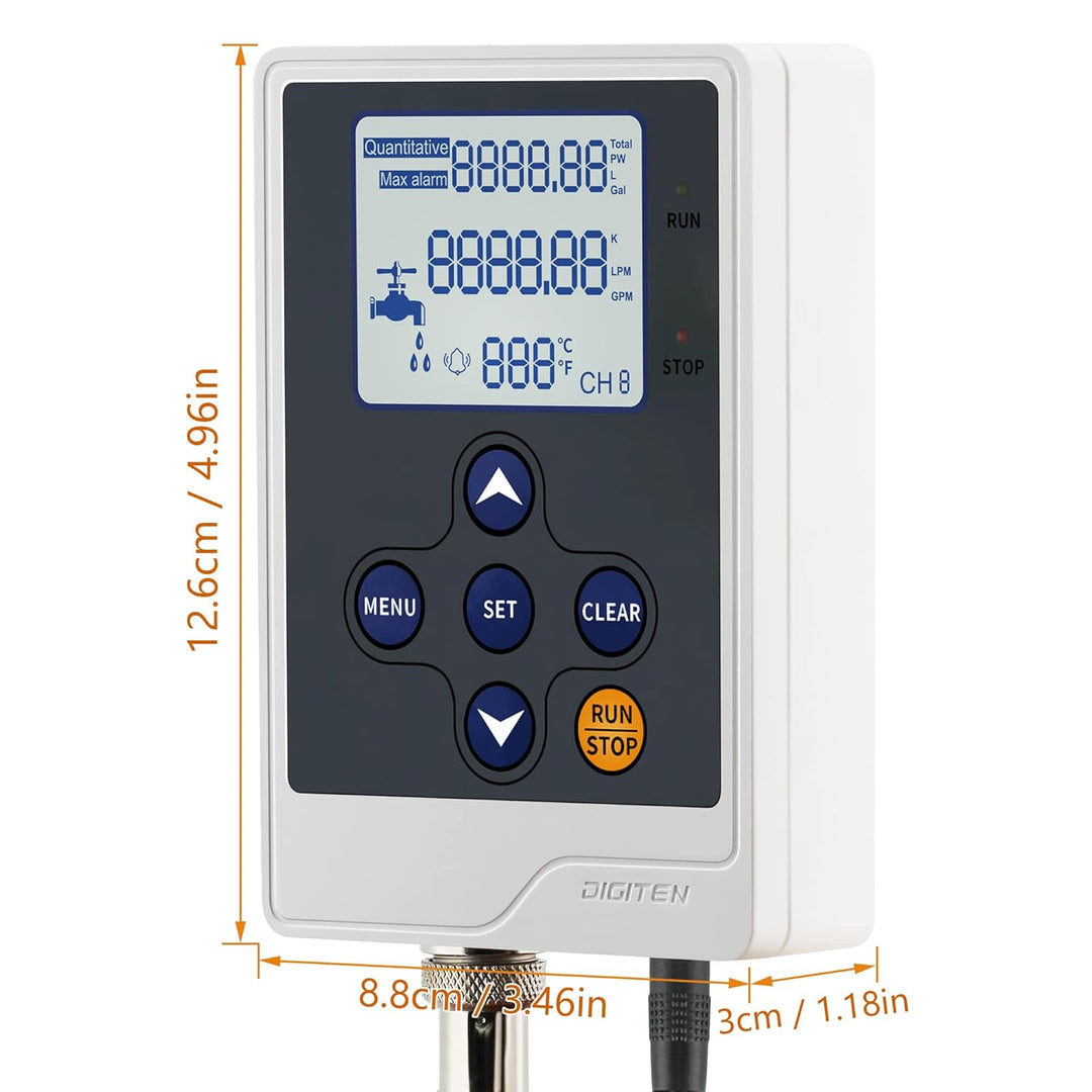 Wasserdurchflussmesser, LCD-Display, Controller + G3/4 Zoll Wasserhall-Sensor, Durchflussmesser, Zäh