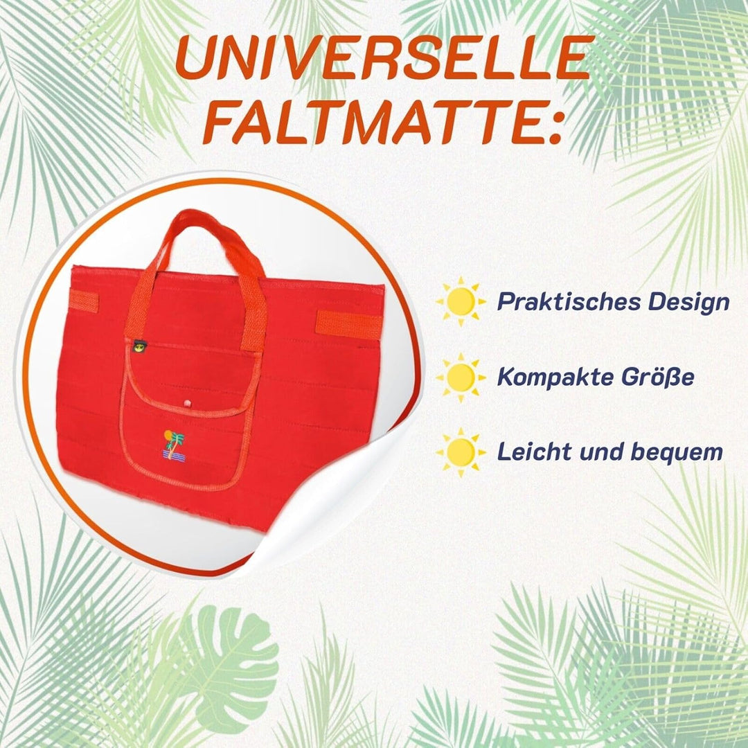 P-Beauty - 2in1 Strandtasche, Stranddecke Set, wasserdicht & faltbar mit Tragegriff, thermoisolierte