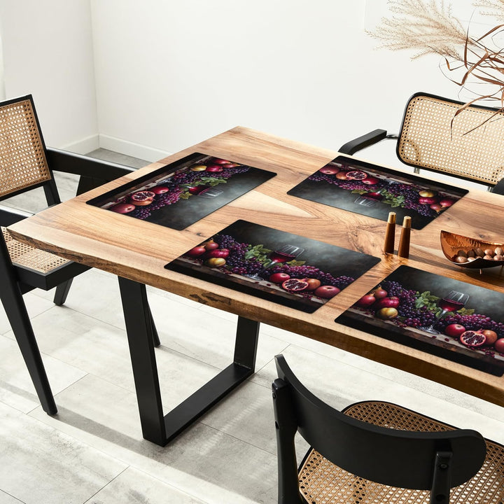 KitchenYeah© Platzsets Abwaschbar 6-Teilig 45x30 cm Tischsets Platzdeckchen rutschfeste Platzset Unt