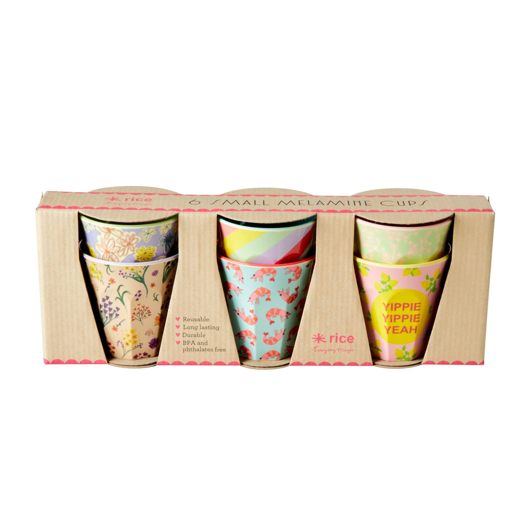 Klein Melamin Becher - Multi - 6er Pack