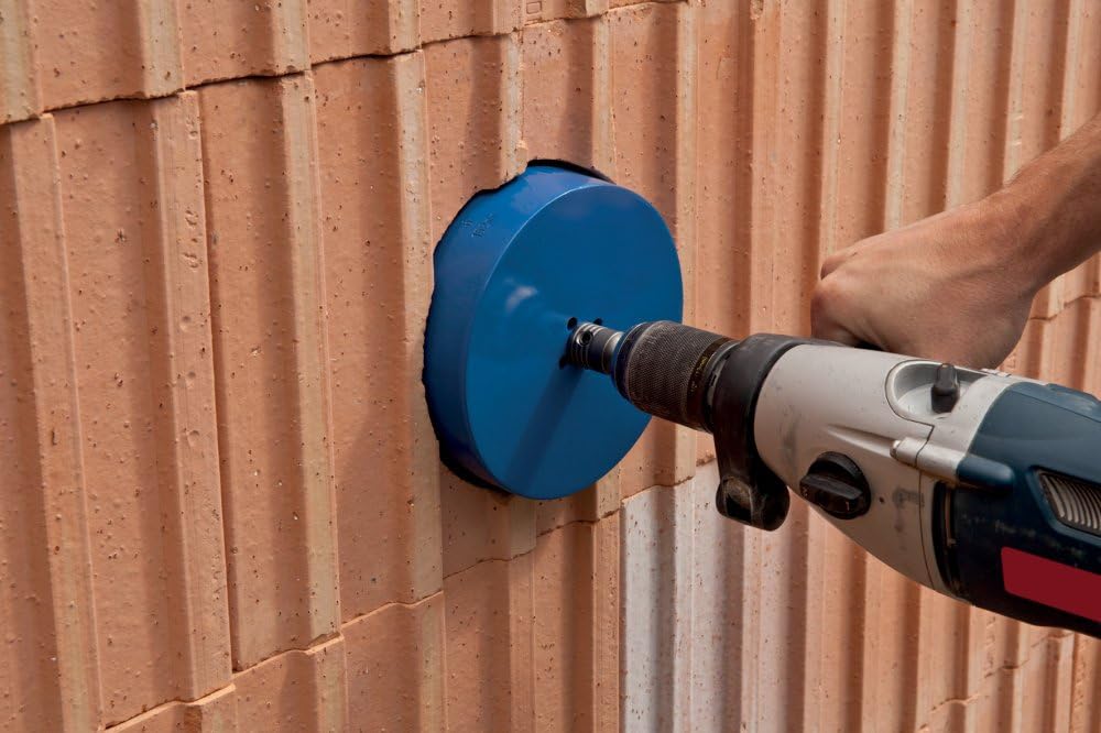 wolfcraft Universallochsäge mit Spanndorn I 5961000 I Für Bohrungen mit grossem Durchmesser in unter